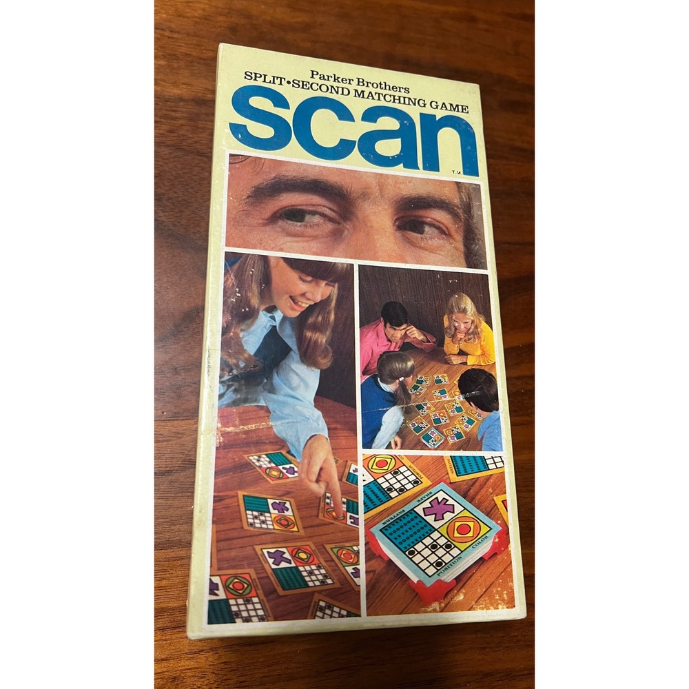 Vintage 1970‎ Parker Brothers SCAN Split-Second Matching Game Complete